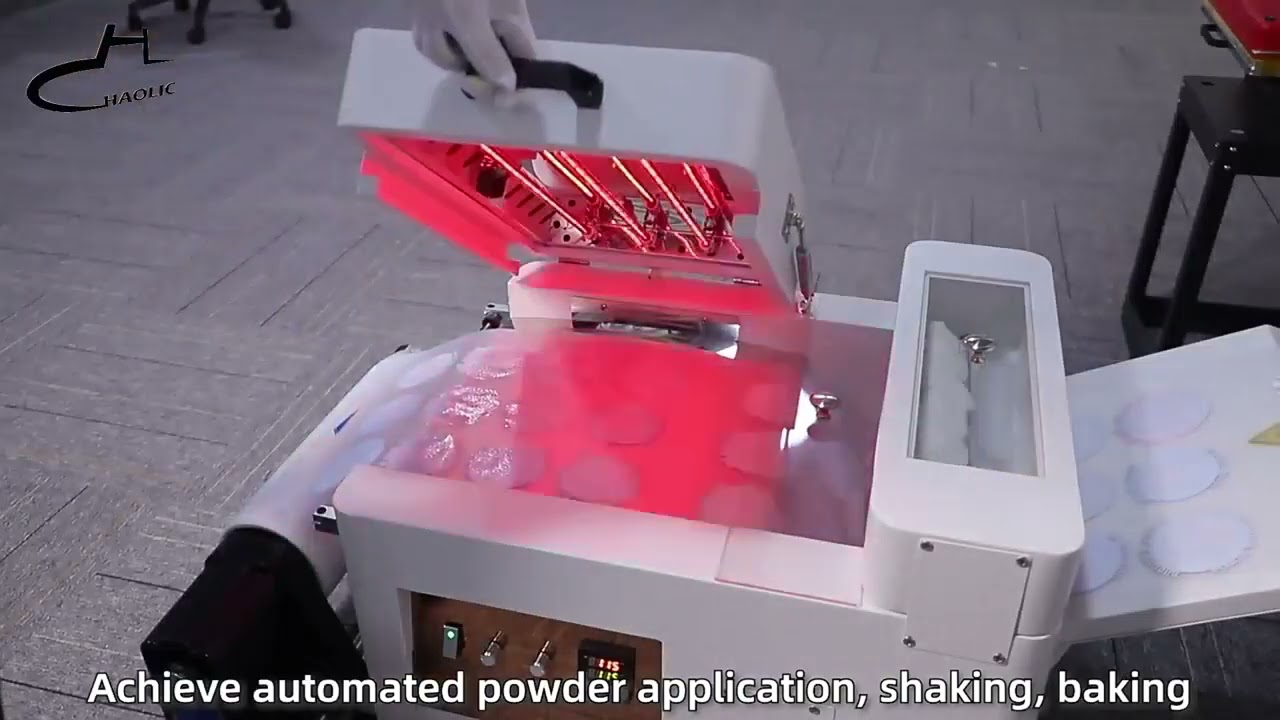 Haolic A3 DTF Printer & Shaker Kit: Automates print, powder, shake, bake. 3X faster on any textile!