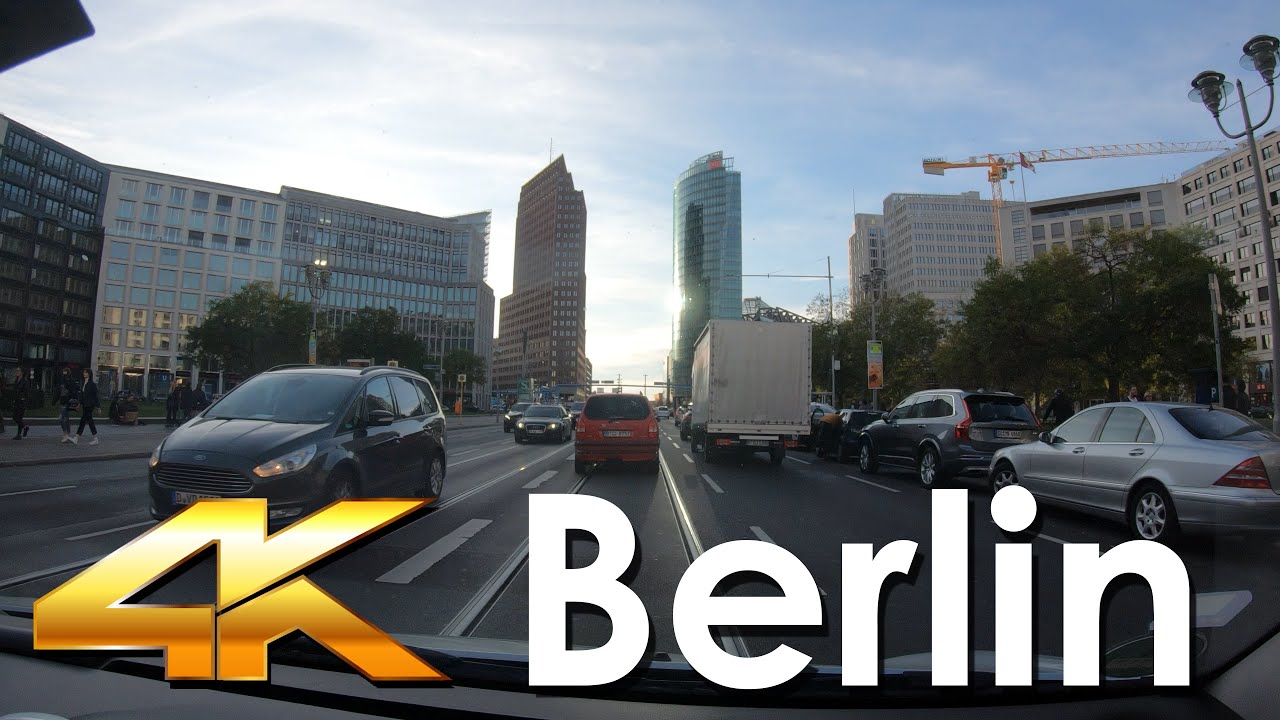 Fahrt durch Berlin ⁴ᴷ⁶⁰ City West Kurfürstendamm via Reichstag zum Potsdamer Platz Oktober 2019