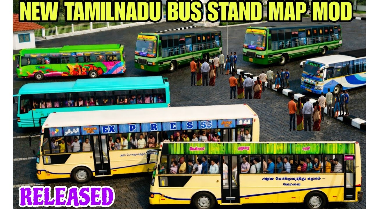 NEW TAMILNADU BUS STAND MAP MOD RELEASED |BUS SIMULATOR INDONESIA 4.4.1