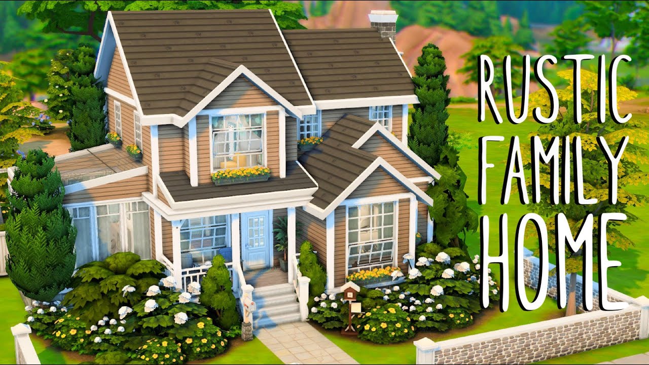 Rustic Family Home 🌿// Sims 4 Speed Build