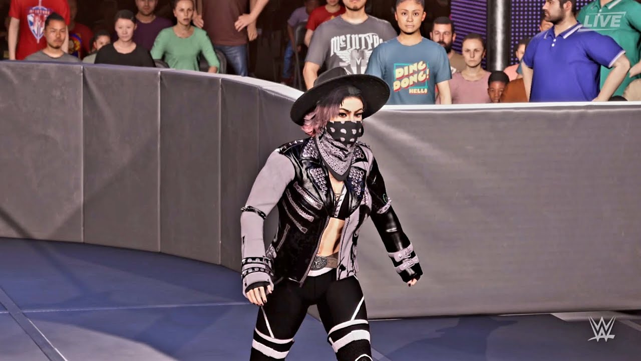WWE 2K25 CREATION CC: Алия против Шибаты, экстремальный бой (ИИ против ИИ, PS5)