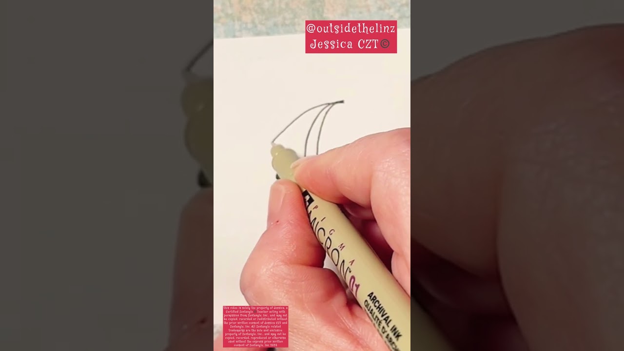 Zentangle® tutorial toodles with Jessica Outside the LInZ please subscribe and see me live on Tiktok