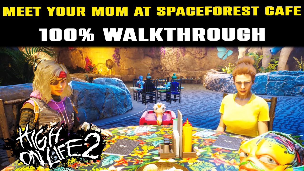 Meet Your Mom At Spaceforest Cafe 100% Walkthrough | Unlock all Secrets HIGH ON LIFE 2 | The Sewers