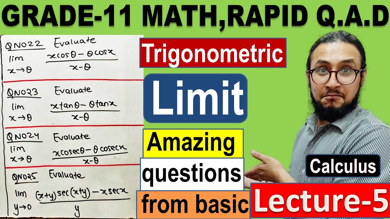9.Grade-11 Limit & continuity || Trigonometric limit lecture-5 || NEB math || watch in 1080p