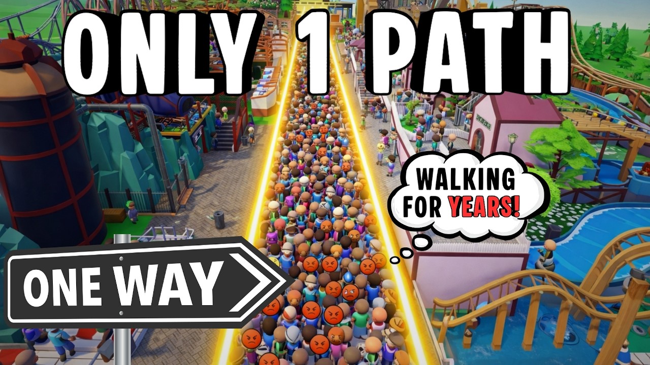 Can I Build A MEGA Park Using Only ONE Path? | Parkitect Ep. 1