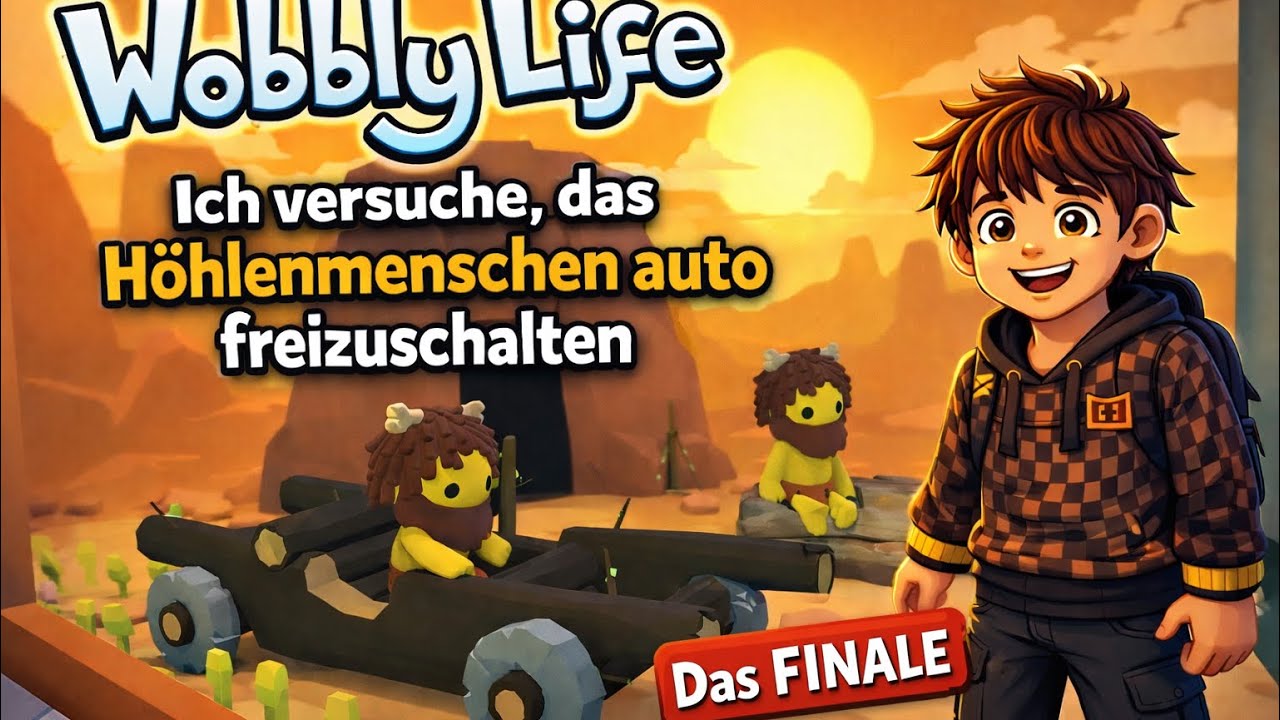 🚗 Das FINALE! Höhlenmenschen Auto freischalten in Wobbly Life 😱🔥