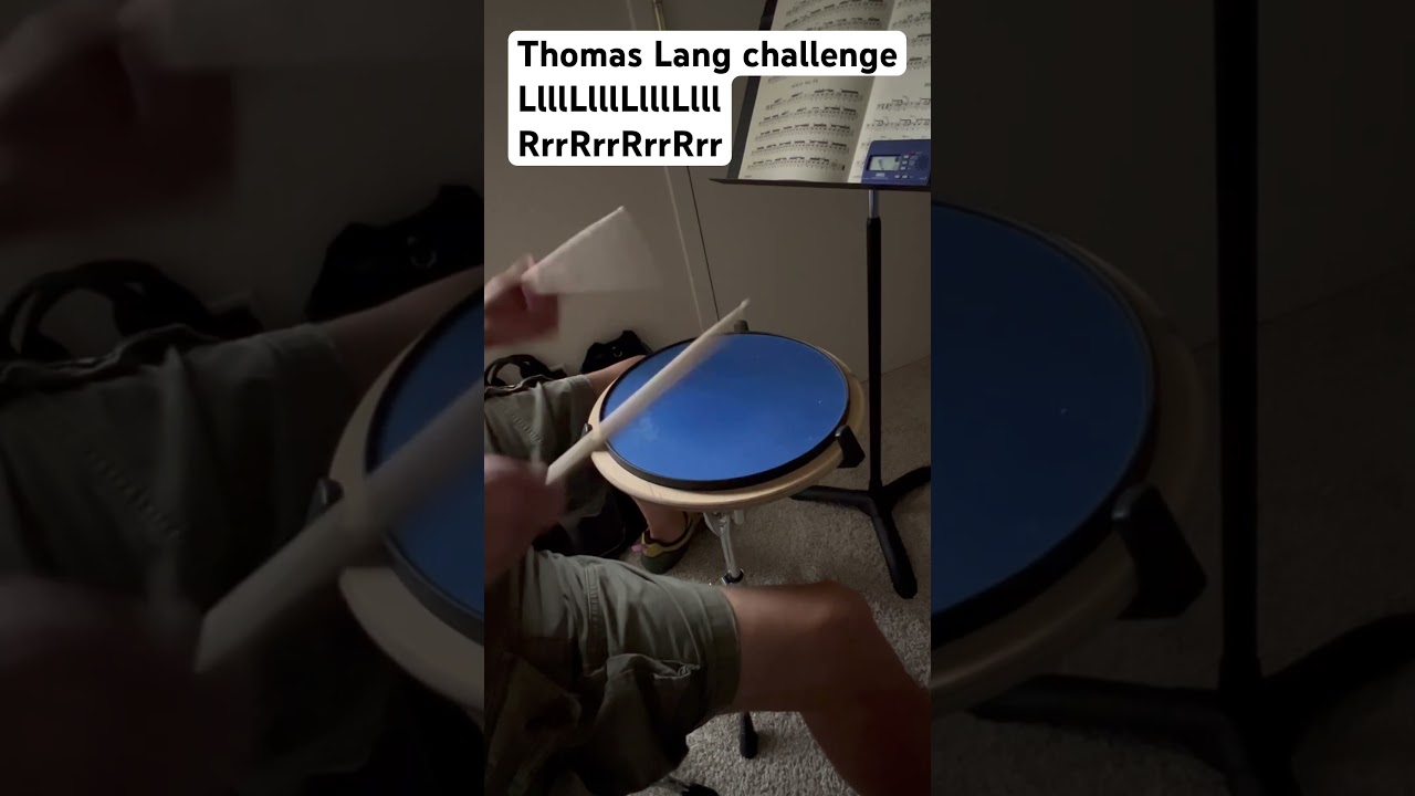 By Thomas Lang. R and L unisons, LH accents every 4th note, RH every 3rd. #drums #drummer