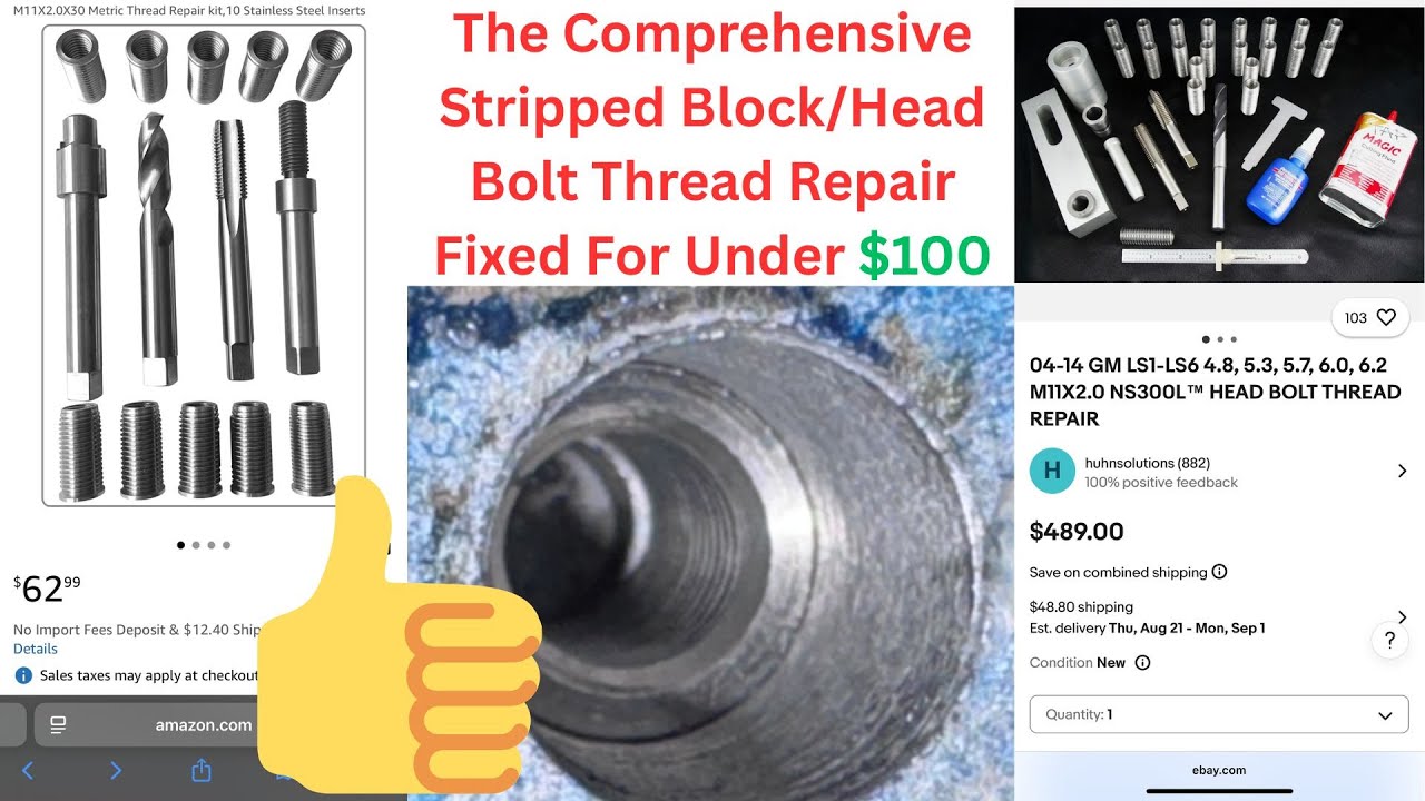 The All In One Chevy LS Engine Block/Head Bolt Thread Repair Guide For under $100! All Skill Levels!