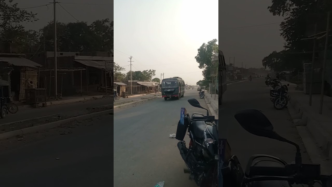 yatri ko lekar Saharsa se Madhepura Kiya ja rahi hai bus #shots #ternding