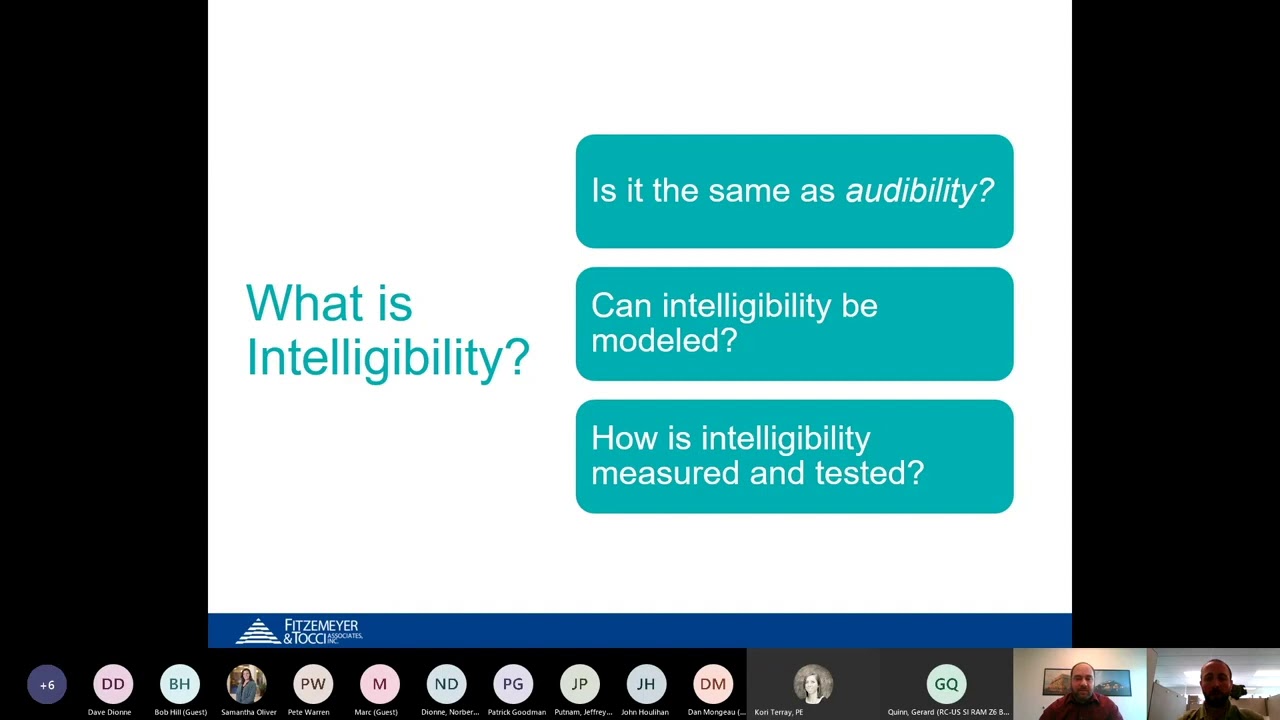 AFAA-NE Speech Intelligibility Webinar Video