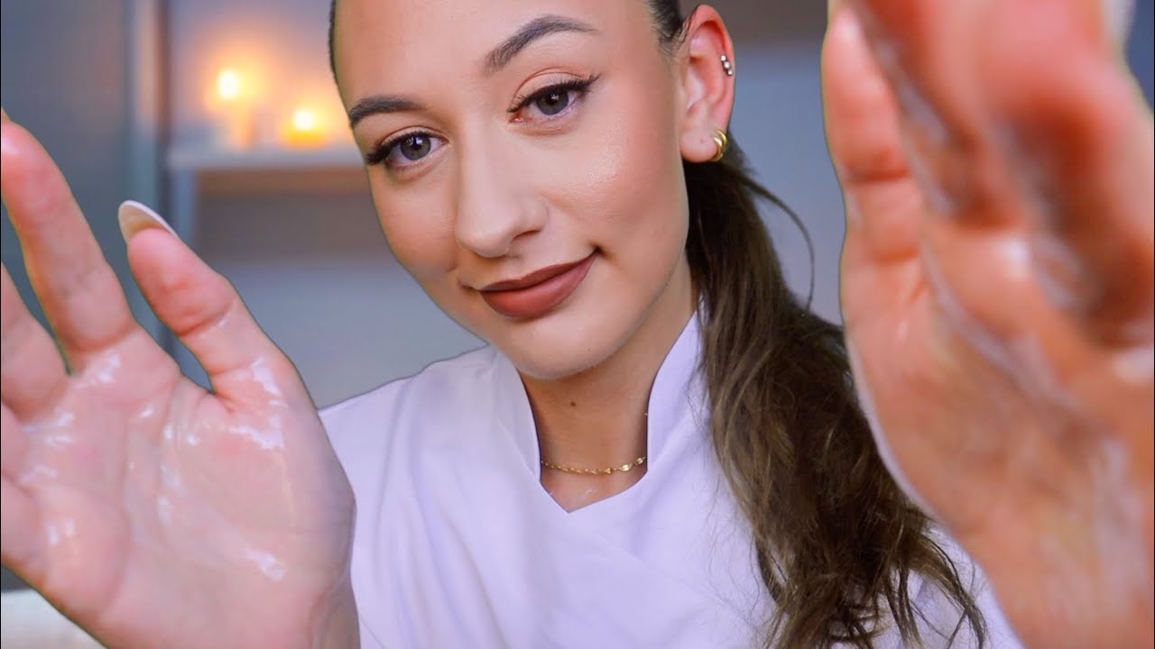 ASMR FULL BODY Massage Roleplay ~ (layered sounds and soft spoken personal attention)