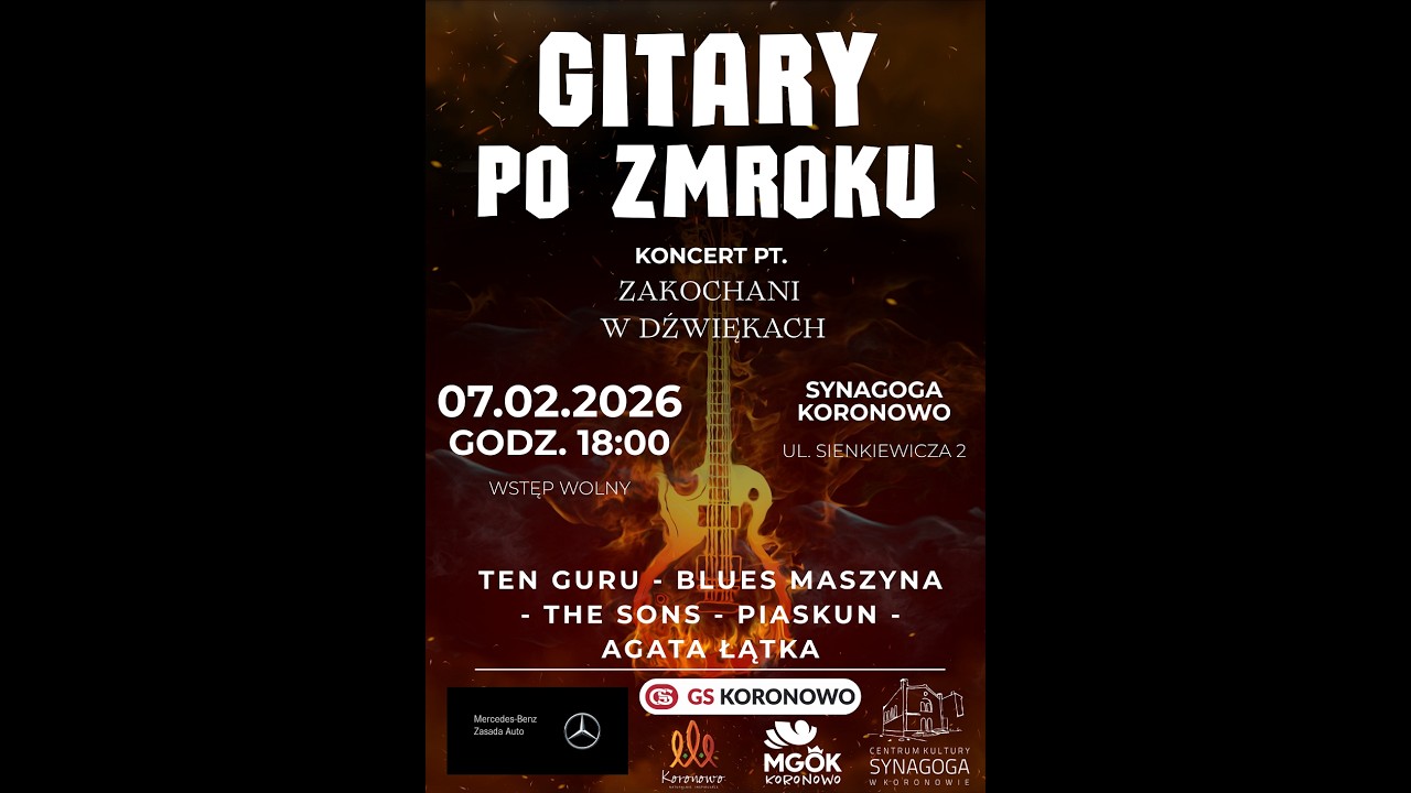 Koncert - Gitary po zmroku - Koronowo - Synagoga - 07.02.2026 r.