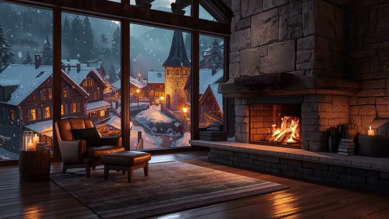 Relaxing Atmosphere | Cozy Fireplace Ambience for Deep Sleep