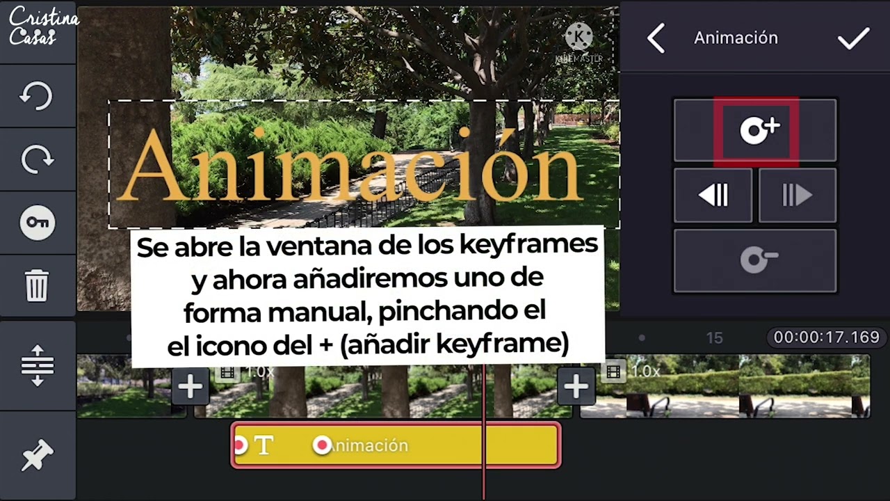 Kinemaster  Animaci&oacute;n de las capas  Keyframes o fotogramas clave