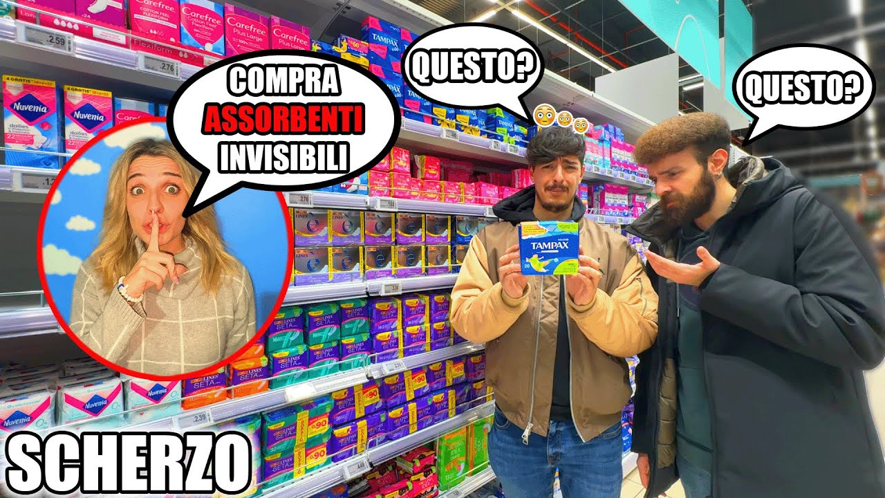 MI CHIEDE DI COMPRARE PRODOTTI FEMMINILI CHE NON ESISTONO PER VEDERE LA MIA REAZIONE! -SCHERZO!
