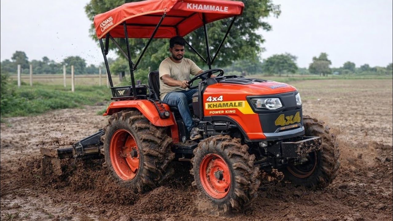 Mahindra jivo 225 di || Mahindra jivo 225DI ka power ||महिंद्रा मिनी ट्रैक्टर का पावर 4x4🚜😱
