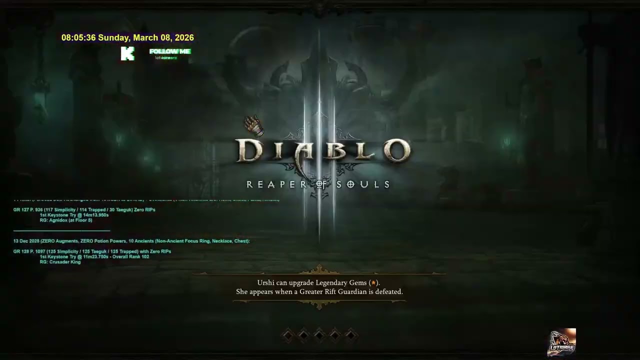 D3 08Mar2026 EU- Season 37 - One Game of Trio (GoD DH + Supp Monk + Necromancer) GR 141