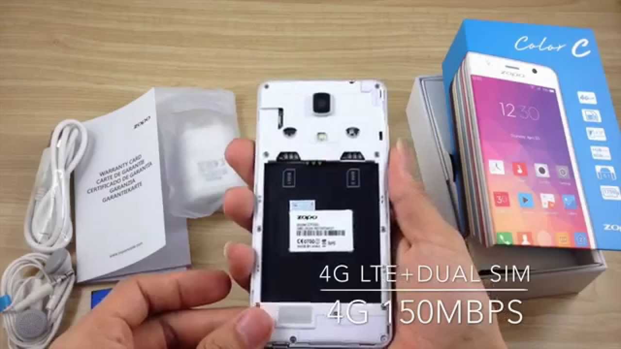 zopo zp330 Color C 4G LTE Android5.1 Lollipop Dual sim Smartphone unboxing