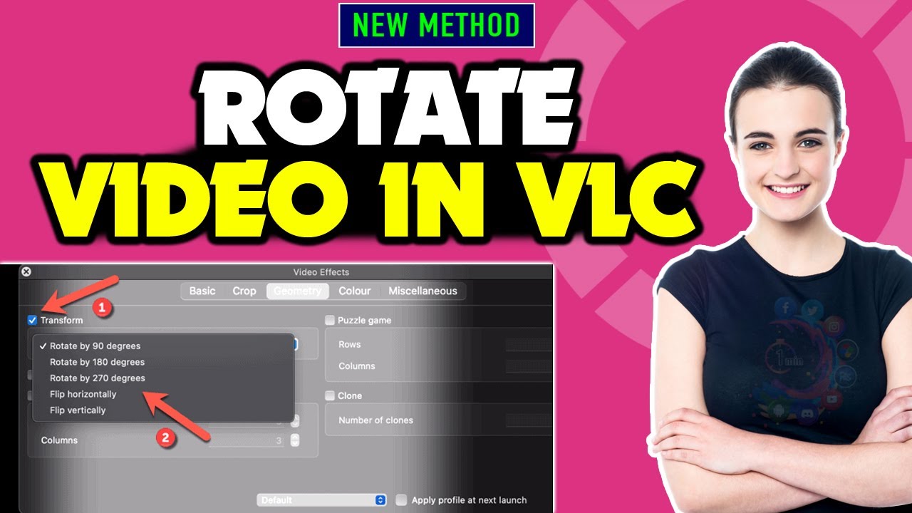 How to rotate video in VLC | Rotate a Video 90 degrees with VLC Media Player
