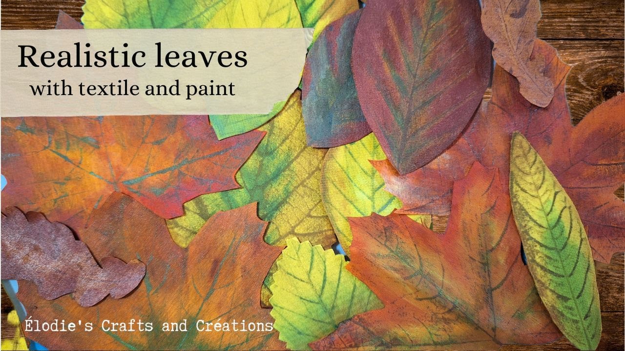 How to make super realistic textile cloth leaves !! diy tutorial 🍂🍁 herbst autumn