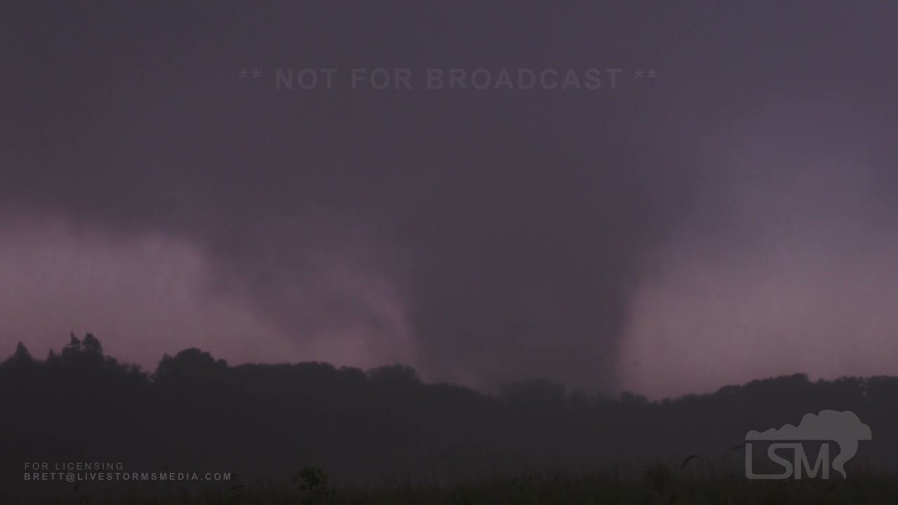 08-09-2021 Burlington, IL - Significant Tornado Close Up with Debris