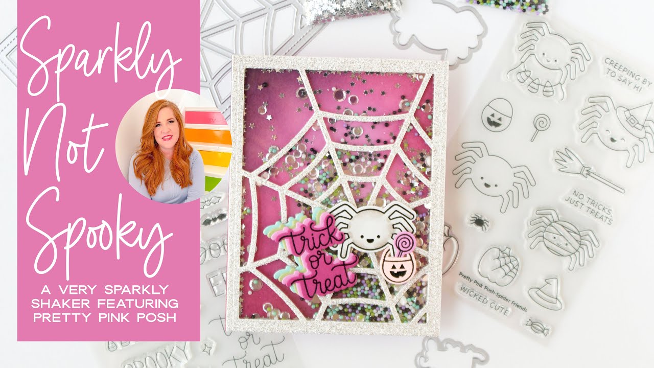A Very Sparkly Not Spooky Halloween Shaker Card - Pretty Pink Posh August 2025 Release Video Hop