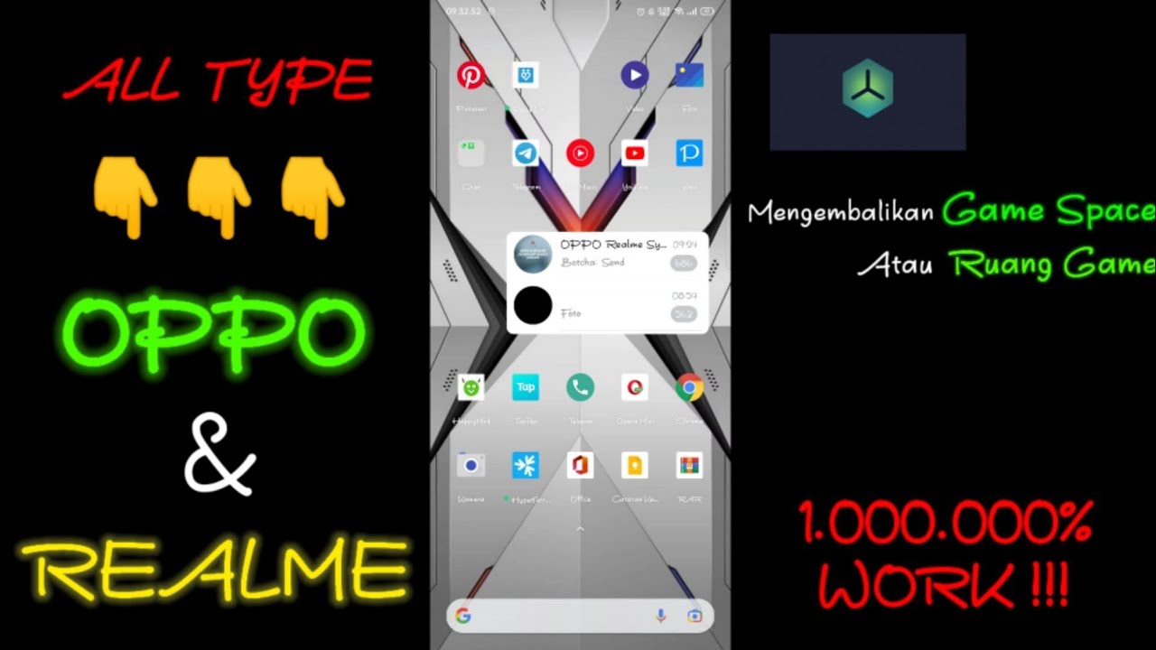 Cara Mengembalikan Game Space atau Ruang Game yang Hilang Work 100% di semua HP Oppo dan Realme
