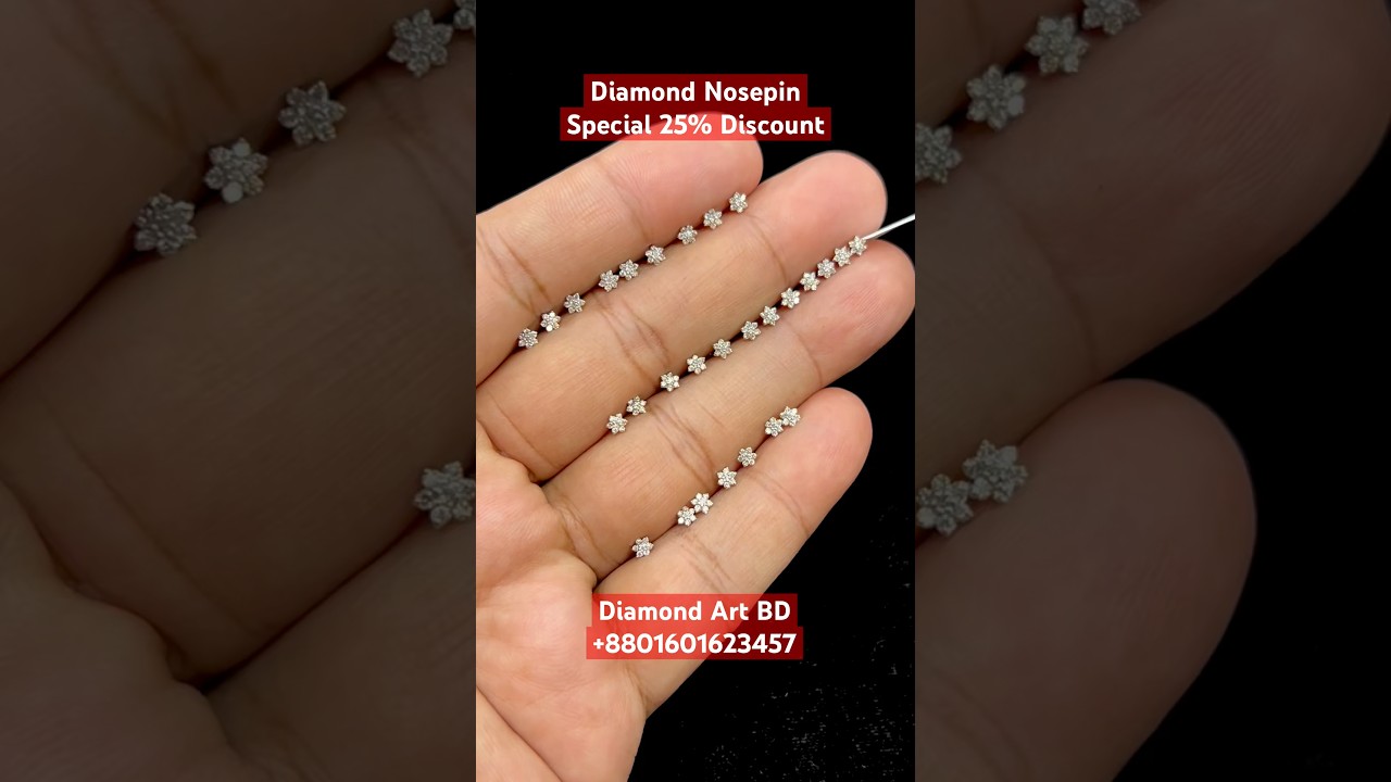 𝐒𝐩𝐞𝐜𝐢𝐚𝐥 𝟐𝟓% 𝐃𝐢𝐬𝐜𝐨𝐮𝐧𝐭 #DiamondArtBD #Diamonds #diamondjewelry #diamondnosepin