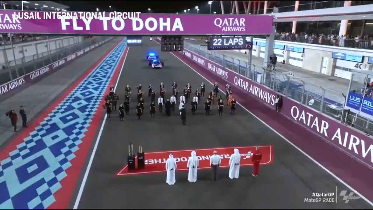 Qatar Senior Youth Choir Sings National Anthem at Qatar MotoGP!