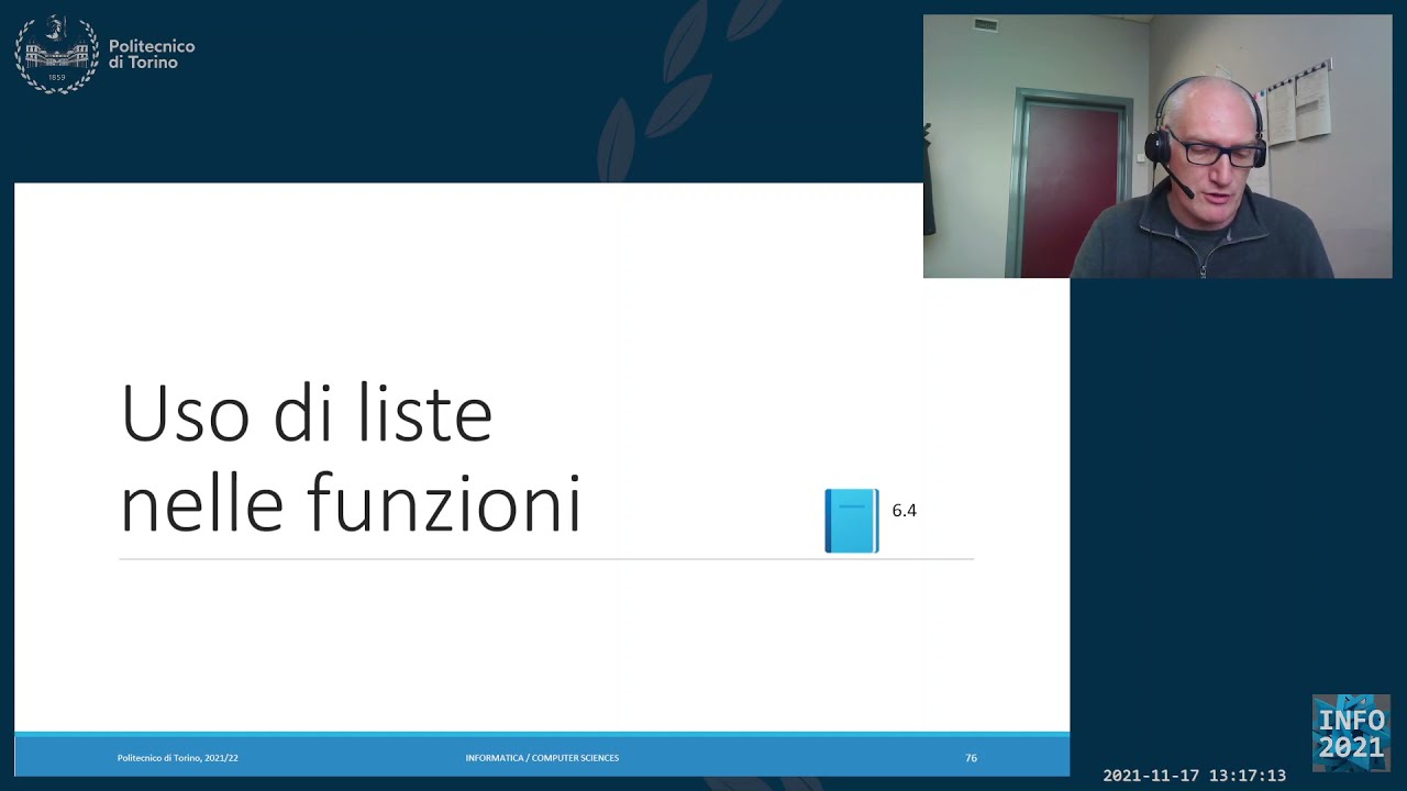 Informatica2021-L24: Liste e funzioni. Tuple. Tabelle.
