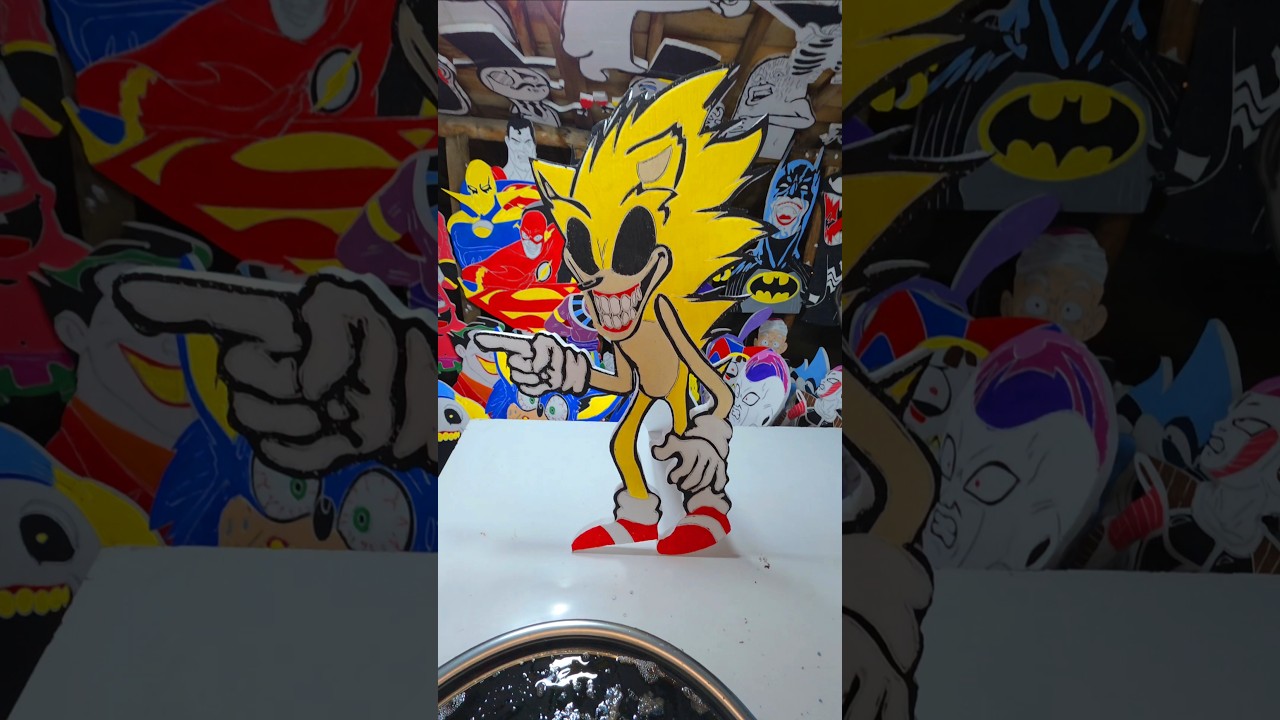 Three Sonic characters in one video See what happened in the end 😲#sonic  #sonicthehedgehog #art
