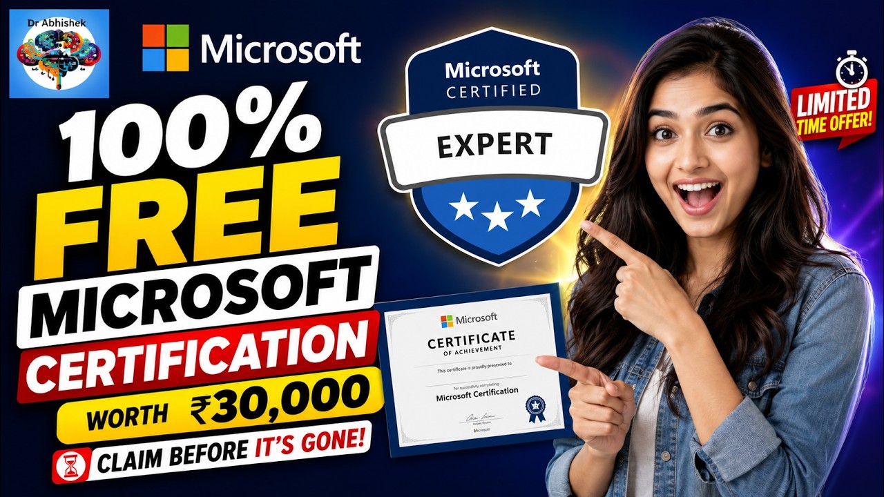 100% БЕСПЛАТНЫЙ ваучер на сертификацию Microsoft &mdash; стоит 30 000 ₹ | Заберите, пока не поздно! #mi...
