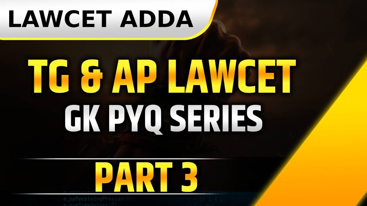 Day 3: 100 Lawcet Previous GK Questions | Useful for 2026 Attempt