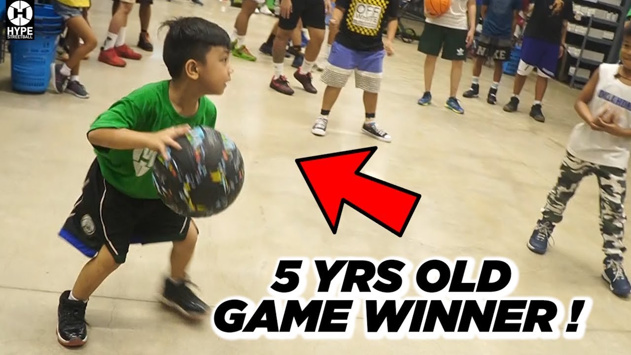 5 Yrs old hits game winning shot !