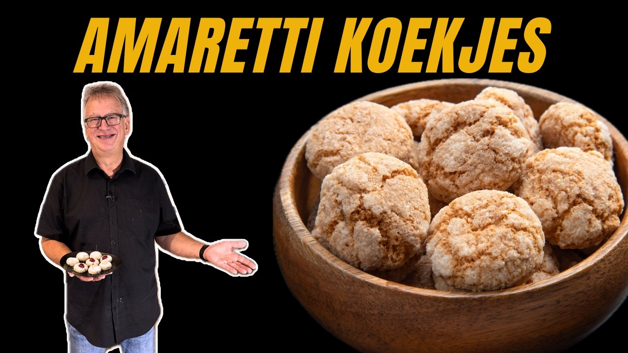 Hoe maak je Italiaanse Amaretti Koekjes? (zoete amandelkoekjes recept)