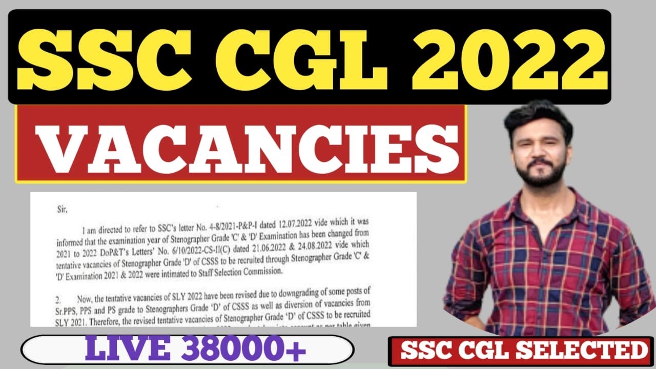 SSC CGL 2022 VACANCIES 38000