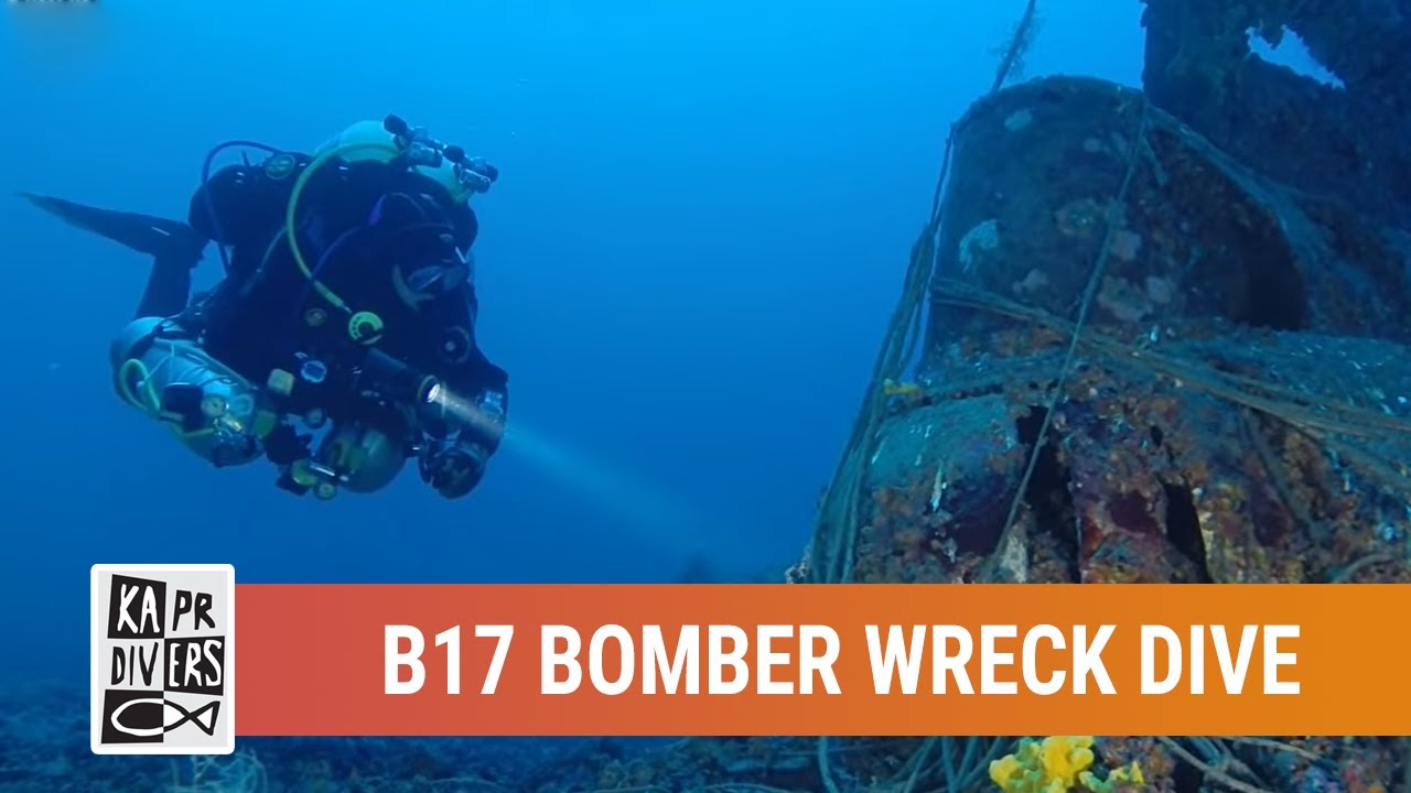 Vrakový ponor k bombardéru B17 na ostrově Vis v Chorvatsku | Kapr Divers | Listopad 2014