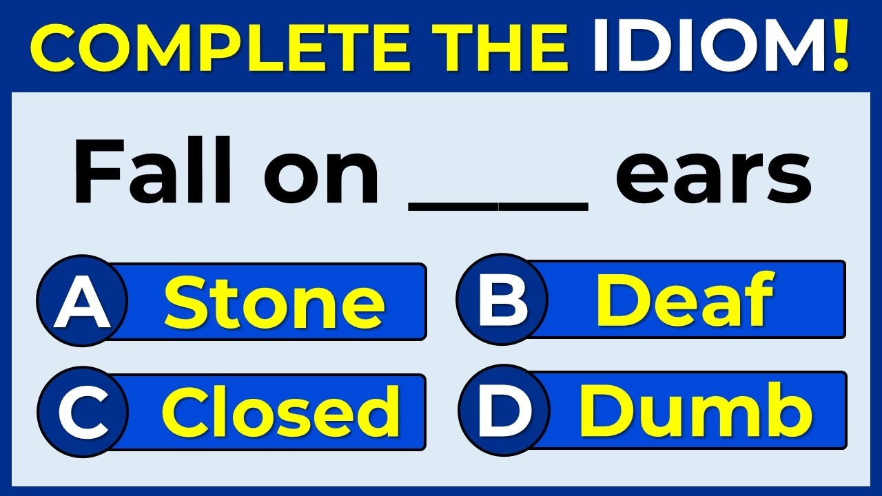 English Idiomatic Quiz | Only Geniuses Score 30/30 – Impossible Idiom Challenge
