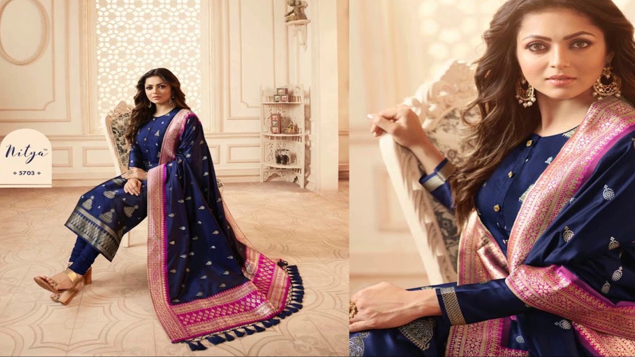 Latest Indian Dresses EID Collection 2020 || LT Fashion || NITYA VOL 157 || Banarasi Silk Suits