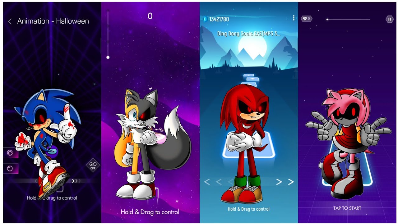 Sonic Exe - Tails Exe - Knuckles Exe - Amy Exe - Smash Colour - Beat Jumper - Tiles Hop -Magic Twist