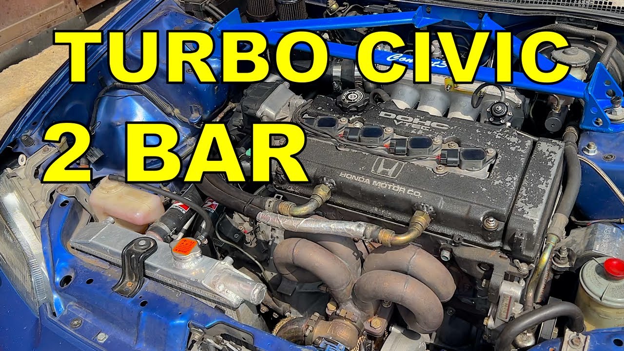 Honda Civic B16 TURBO 2 Bar 🔥 + Etanolo 🧪 | Mappatura + Pgear 100-200