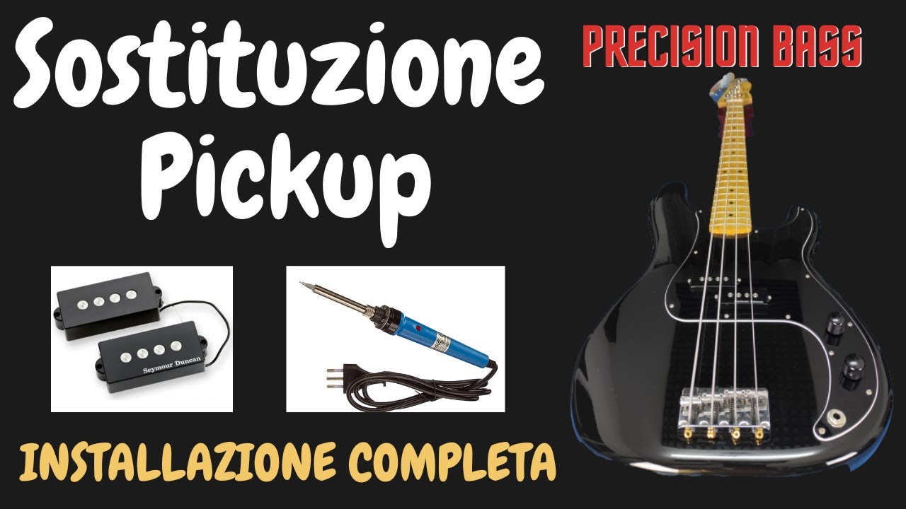 Tutorial Sostituzione Pickup sul Basso Elettrico (seymour duncan spb3)