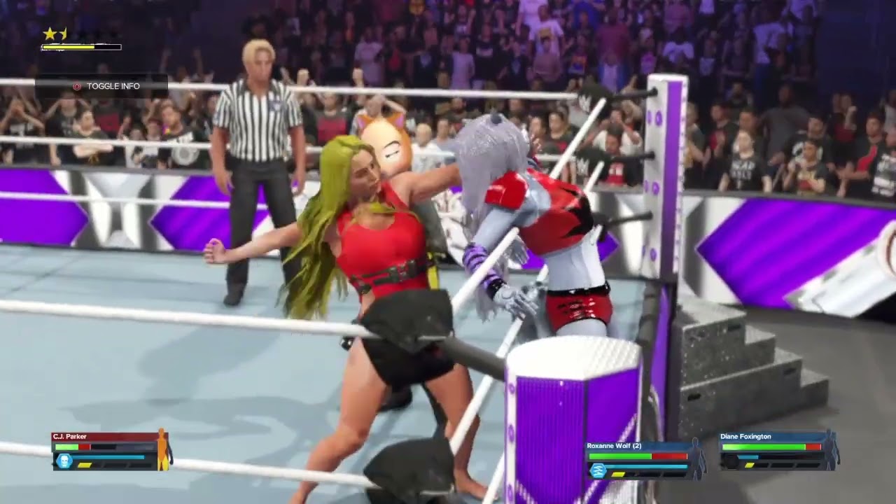 WWE 2K24: Си Джей Паркер против Роксанн Вольф и Дайан Фоксингтон