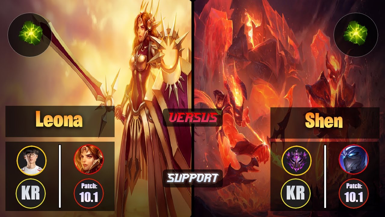 Effort [Aftershock] LEONA (Support) VS [Aftershock] SHEN - Master KR Patch 10.1