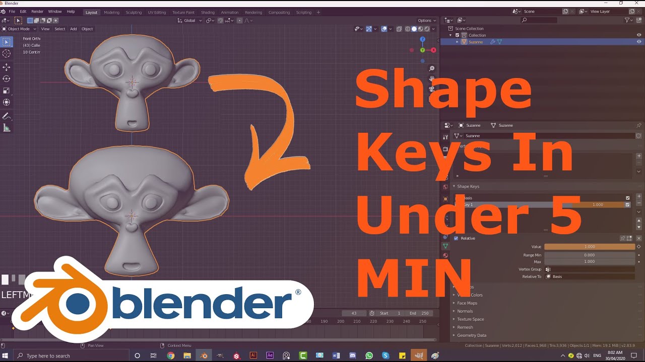 Изучите клавиши формы менее чем за 5 минут | Blender