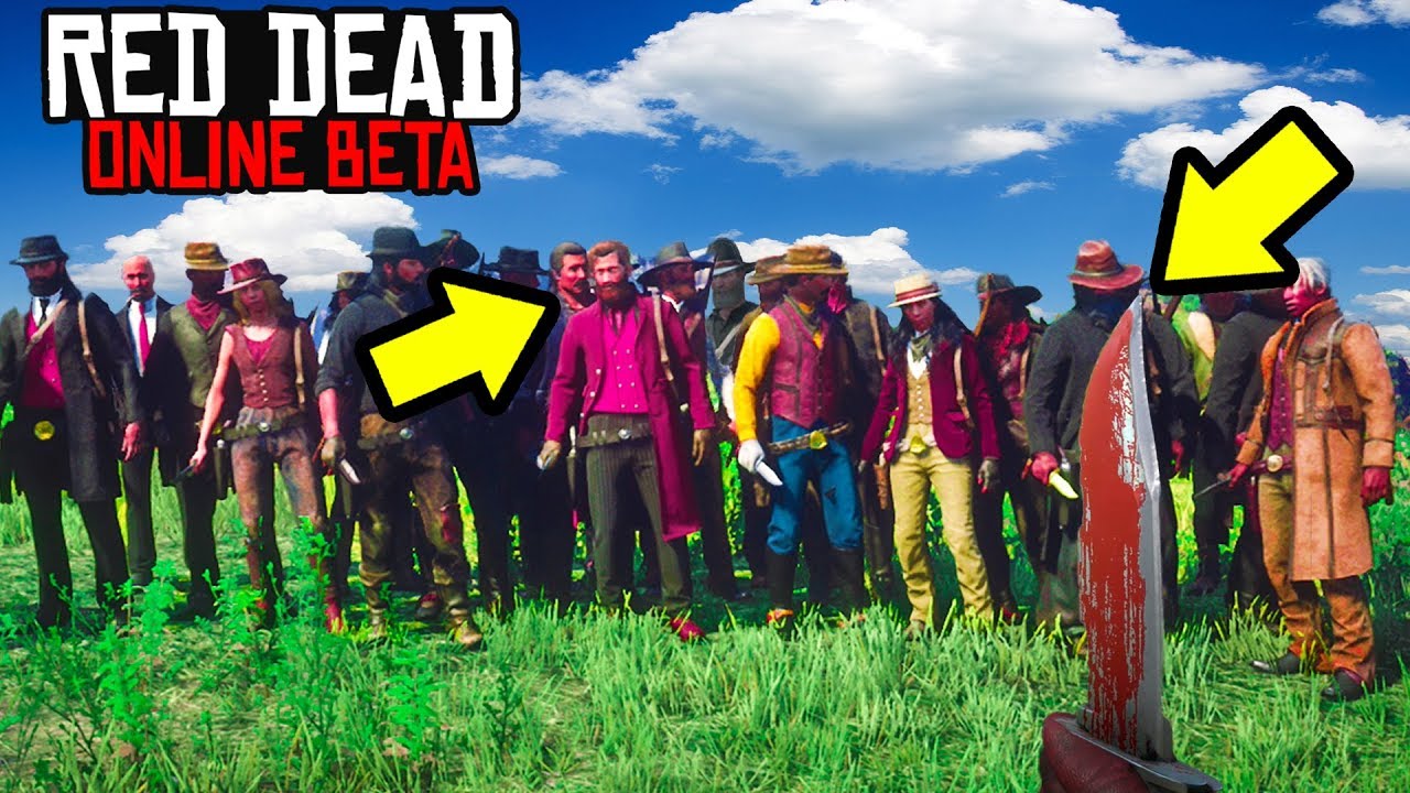 CHALLENGED 32 PLAYERS TO A KNIFE FIGHT in Red Dead Online! RDR2 Online Funny Moments!