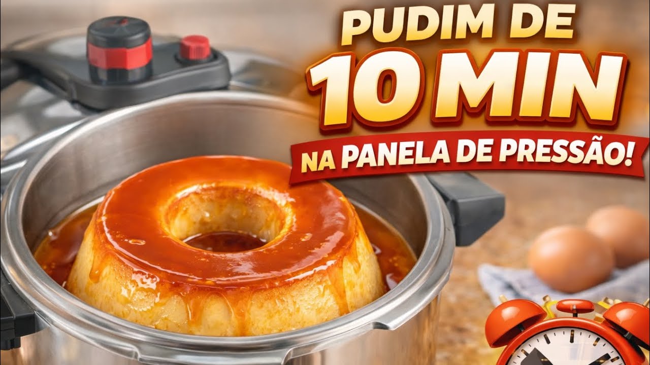 Pudim na panela de pressão!😱