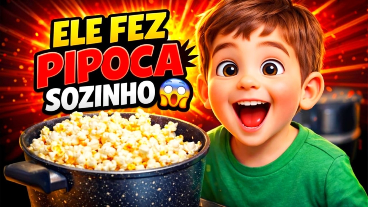 😱🍿 ELE FEZ PIPOCA SOZINHO 😱🍿 | A Reação Mais FOFA do JP Vai Derreter Seu Coração!