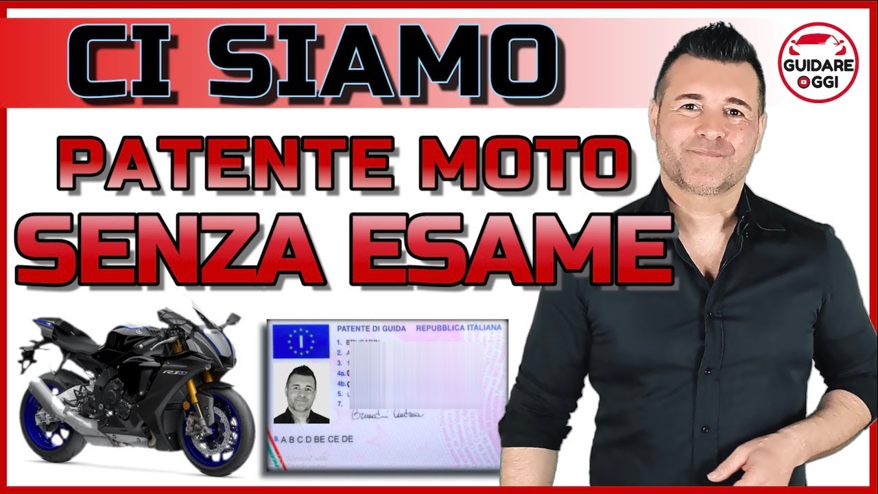 CI SIAMO: DAL 18 SETTEMBRE SI POTRÁ CONSEGUIRE LA PATENTE DELLA MOTO SENZA SOSTENERE ALCUN ESAME