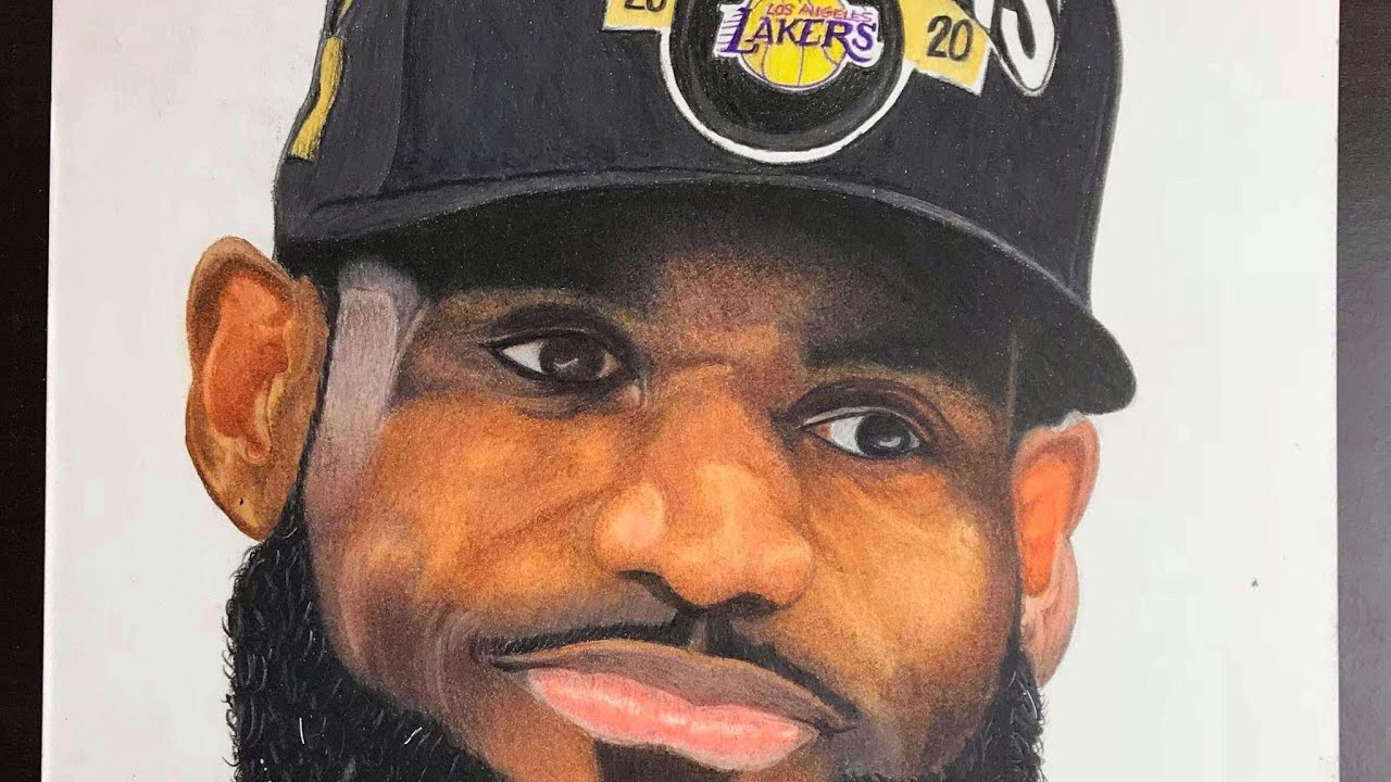 ASMR How to draw Lebron James step by step for beginners | Renj Art Studio